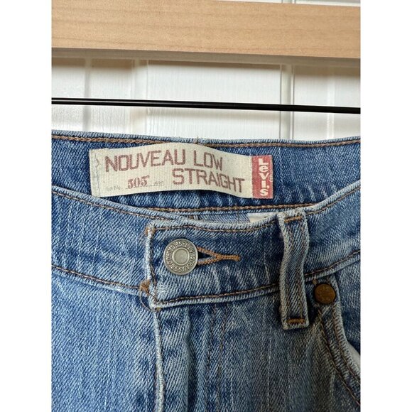 Levi's 505 Women's Long Straight Leg Nouveau Low Jeans Size 8L - Picture 3 of 14